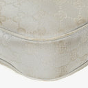 Gucci Silver Metallic Canvas Hobo Bag