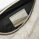 Gucci Silver Metallic Canvas Hobo Bag