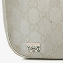 Gucci Silver Metallic Canvas Hobo Bag