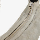 Gucci Silver Metallic Canvas Hobo Bag