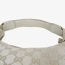 Gucci Silver Metallic Canvas Hobo Bag