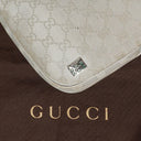 Gucci Silver Metallic Canvas Hobo Bag