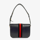 Gucci Small Horsebit 1955 Dark Navy Leather Shoulder Bag