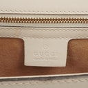 Gucci Small Sylvie Web Stripe Flap Shoulder Bag Ivory Off White Calfskin