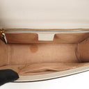 Gucci Small Sylvie Web Stripe Flap Shoulder Bag Ivory Off White Calfskin