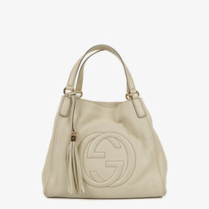 Gucci Soho Neutral Läder Tote-väska