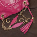 Gucci Soho Pink Patent Leather Chain Tote Bag