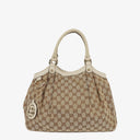 Gucci Sukey Medium Beige GG Canvas Hobo Bag
