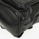 Gucci Vintage Black Leather Bamboo Backpack