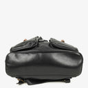 Gucci Vintage Black Leather Bamboo Backpack