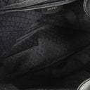 Gucci Vintage Black Leather Bamboo Backpack