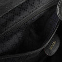 Gucci Vintage Black Leather Bamboo Backpack