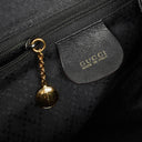 Gucci Vintage Black Leather Bamboo Backpack