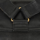 Gucci Vintage Black Leather Bamboo Backpack