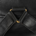 Gucci Vintage Black Leather Bamboo Backpack