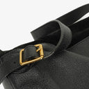 Gucci Vintage Black Suede and Bamboo Backpack
