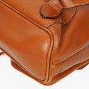 Gucci Vintage Brown Leather Bamboo Backpack