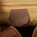Gucci Vintage Brown Suede Leather Bamboo Backpack