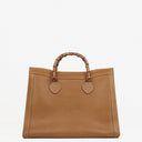 Gucci Vintage Diana Leather Bamboo Tote