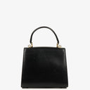 Gucci Vintage Kelly Lady Lock Convertible Black Leather Shoulder Bag