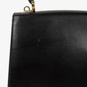Gucci Vintage Kelly Lady Lock Convertible Black Leather Shoulder Bag