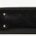 Gucci Vintage Kelly Lady Lock Convertible Black Leather Shoulder Bag