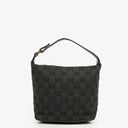 Gucci Vintage Mini Pochette Black GG Monogram Hobo Bag
