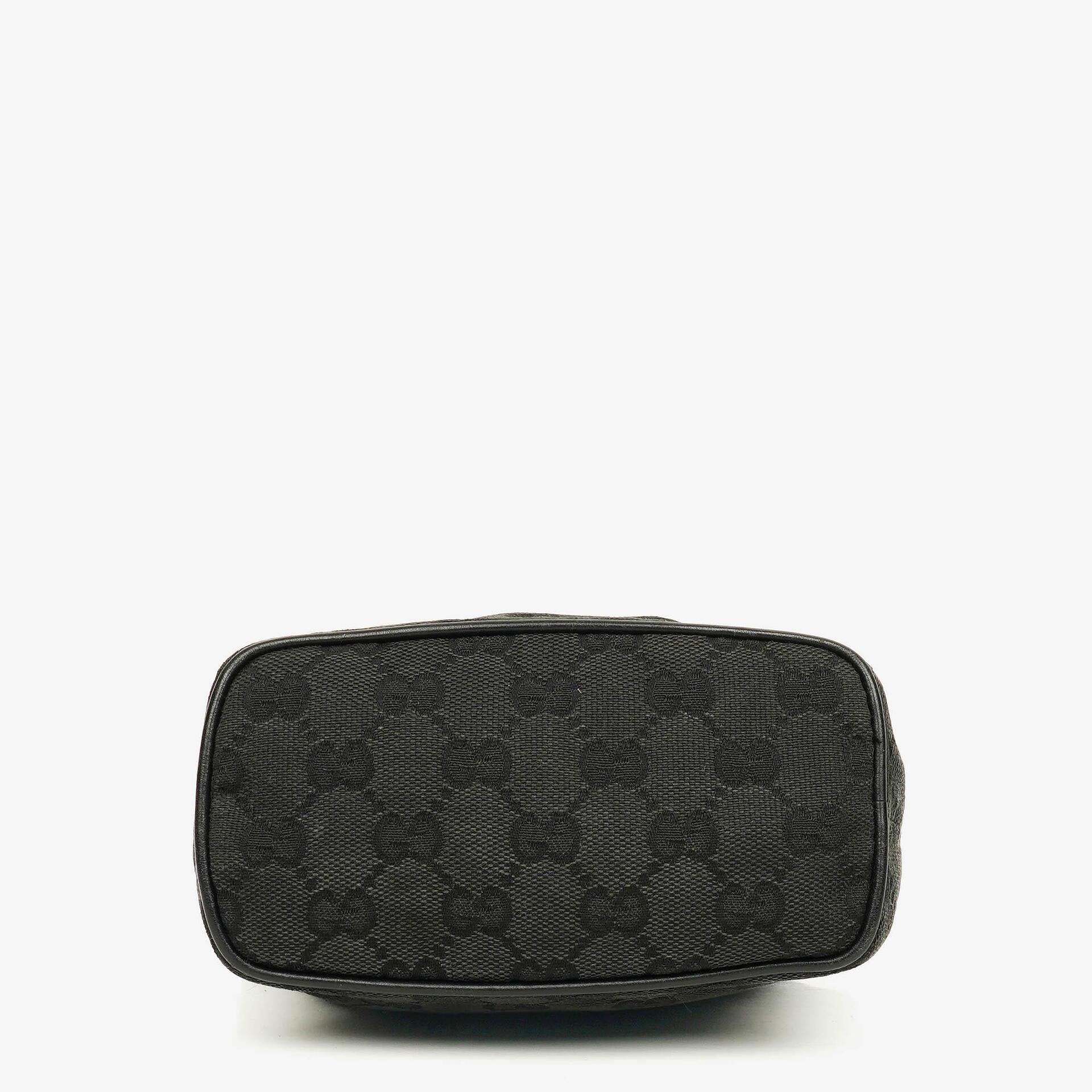 Gucci Vintage Mini Pochette Black GG Monogram Hobo Bag