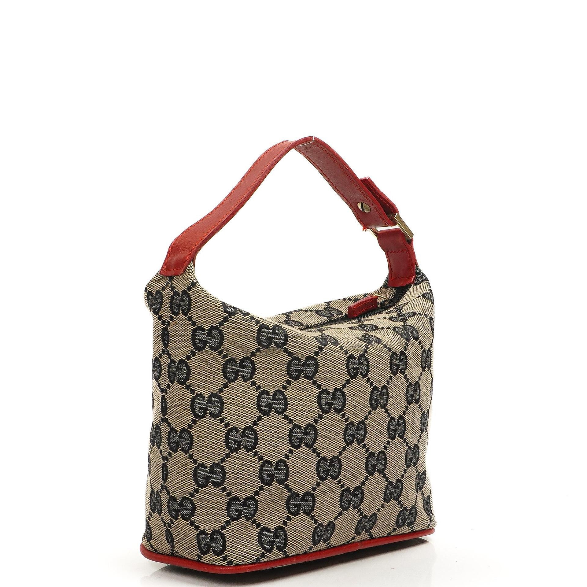 Gucci Vintage Mini Pochette GG Monogram Hobo Bag