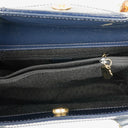 Gucci Vintage Patent Leather Navy Diana Bamboo Tote
