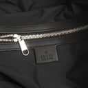 Gucci Web GG Supreme Monogram And Leather Drawstring Black Backpack