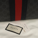 Gucci Web GG Supreme Monogram And Leather Drawstring Black Backpack