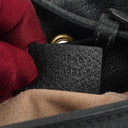 Gucci Web Ophidia Bucket Bag Small In Black Glazed Textured Calfskin