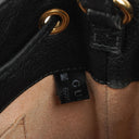 Gucci Web Ophidia Bucket Bag Small In Black Glazed Textured Calfskin