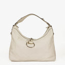 Gucci White Guccissima Leather Icon Bit Hobo Bag