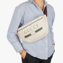 Gucci White Leather Bum Bag