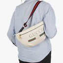 Gucci White Leather Bum Bag