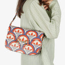 Gucci X ADIDAS Shangai Small Horsebit 1955 Calfskin Web Trefoil Interlocking G Red White Blue Shoulder Bag