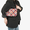 Gucci X ADIDAS Shangai Small Horsebit 1955 Calfskin Web Trefoil Interlocking G Red White Blue Shoulder Bag