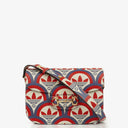Gucci X ADIDAS Shangai Small Horsebit 1955 Calfskin Web Trefoil Interlocking G Red White Blue Shoulder Bag