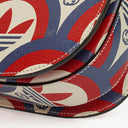 Gucci X ADIDAS Shangai Small Horsebit 1955 Calfskin Web Trefoil Interlocking G Red White Blue Shoulder Bag