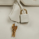 Hermès Birkin 32 Haut à Courroies Off White Leather With Gold Hardware
