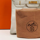 Hermès Birkin 32 Haut à Courroies Off White Leather With Gold Hardware