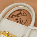 Hermès Birkin 32 Haut à Courroies Off White Leather With Gold Hardware