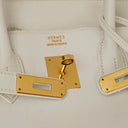 Hermès Birkin 32 Haut à Courroies Off White Leather With Gold Hardware