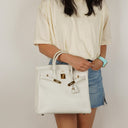 Hermès Birkin 32 Haut à Courroies Off White Leather With Gold Hardware