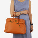 Hermes Birkin 35 Orange Togo With Gold Hardware