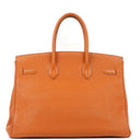 Hermes Birkin 35 Orange Togo With Paladium Hardware