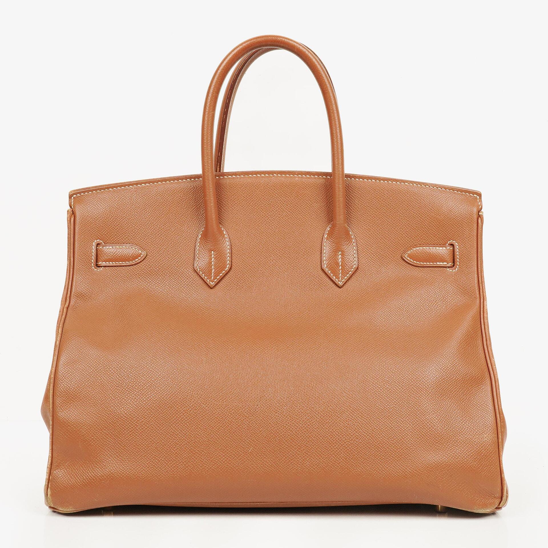 Hermes Birkin 35 Retourne Gold Courchevel Leather With Gold Hardware