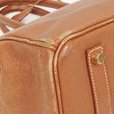 Hermes Birkin 35 Retourne Gold Courchevel Leather With Gold Hardware